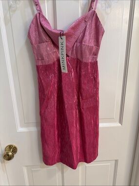 MINKPINK Metallic Two-Tone Pink Girls' Party Dress
